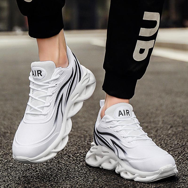 Baskets décontractées homme, imprimé flammes, chaussures de course en maille, semelle torsadée légère pour l'extérieur, respirantes, chaussures de sport tennis pour entraînement, marche, sport en extérieur, gym, baskets tendance.