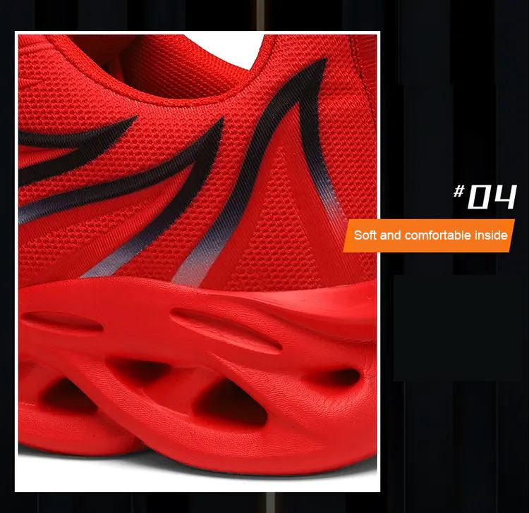Baskets décontractées homme, imprimé flammes, chaussures de course en maille, semelle torsadée légère pour l'extérieur, respirantes, chaussures de sport tennis pour entraînement, marche, sport en extérieur, gym, baskets tendance.