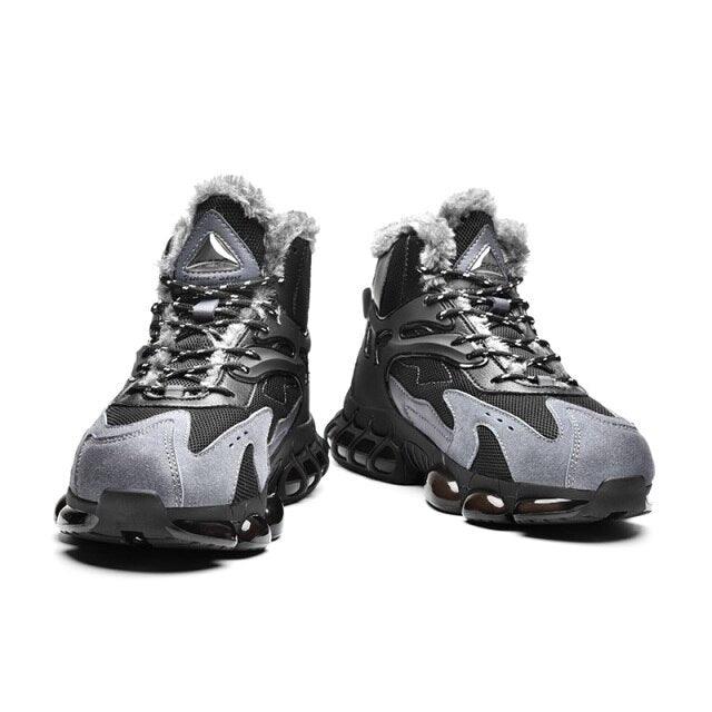 Baskets décontractées homme velours nouvelles chaussures de sport chaudes et confortables résistantes au froid d'hiver bottes de neige d'hiver chaussures de randonnée d'extérieur bottes chaudes doublées de fourrure