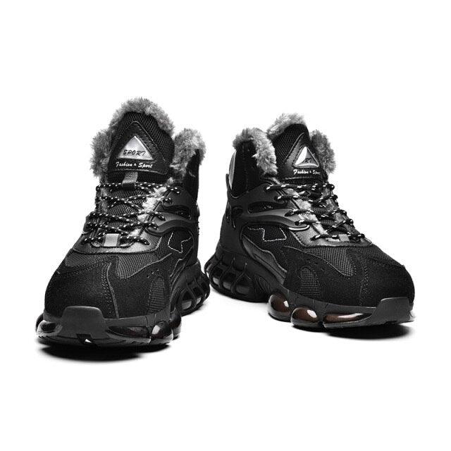 Baskets décontractées homme velours nouvelles chaussures de sport chaudes et confortables résistantes au froid d'hiver bottes de neige d'hiver chaussures de randonnée d'extérieur bottes chaudes doublées de fourrure