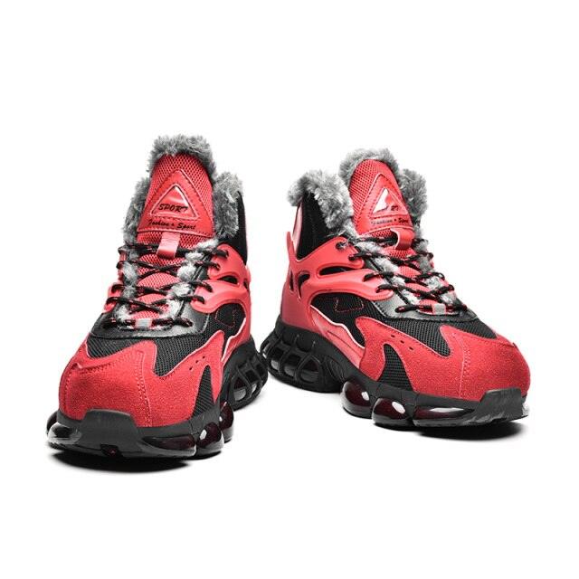 Baskets décontractées homme velours nouvelles chaussures de sport chaudes et confortables résistantes au froid d'hiver bottes de neige d'hiver chaussures de randonnée d'extérieur bottes chaudes doublées de fourrure