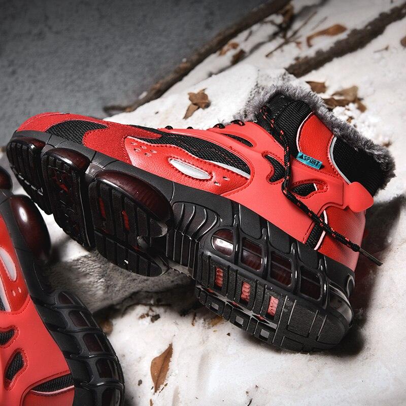 Baskets décontractées homme velours nouvelles chaussures de sport chaudes et confortables résistantes au froid d'hiver bottes de neige d'hiver chaussures de randonnée d'extérieur bottes chaudes doublées de fourrure
