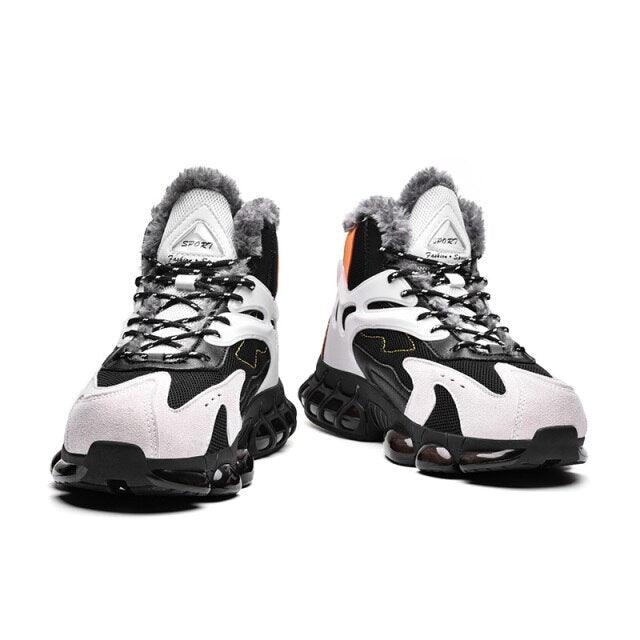 Baskets décontractées homme velours nouvelles chaussures de sport chaudes et confortables résistantes au froid d'hiver bottes de neige d'hiver chaussures de randonnée d'extérieur bottes chaudes doublées de fourrure