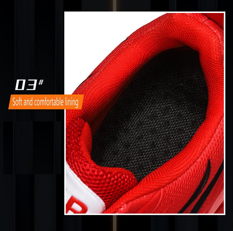 Baskets pour hommes imprimé flammes Chaussures de sport en toile tissée, confortables pour la course en extérieur, chaussures de sport décontractées, baskets de sport de haute qualité au design sportif
