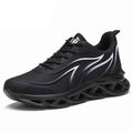 Baskets pour hommes imprimé flammes Chaussures de sport en toile tissée, confortables pour la course en extérieur, chaussures de sport décontractées, baskets de sport de haute qualité au design sportif