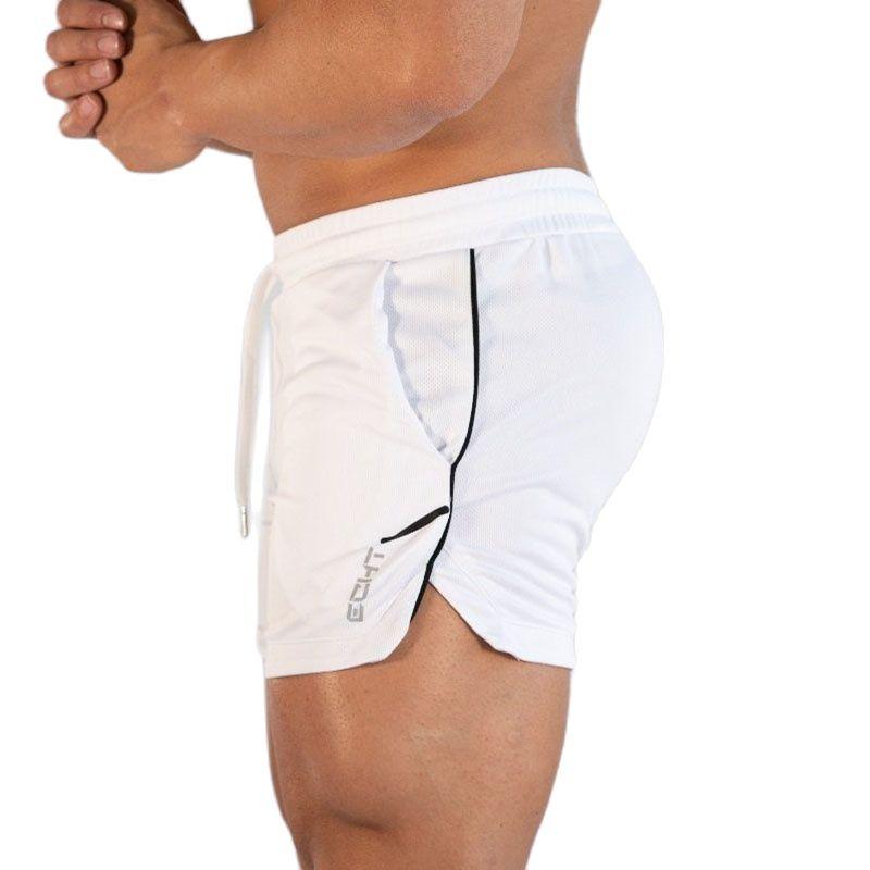 Short de sport pour homme, entraînement en salle, décontracté, fitness, course, grille, séchage rapide, compression, athlétisme, séchage rapide, actif, course, musculation, avec poches.
