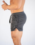 Short de sport pour homme, entraînement en salle, décontracté, fitness, course, grille, séchage rapide, compression, athlétisme, séchage rapide, actif, course, musculation, avec poches.