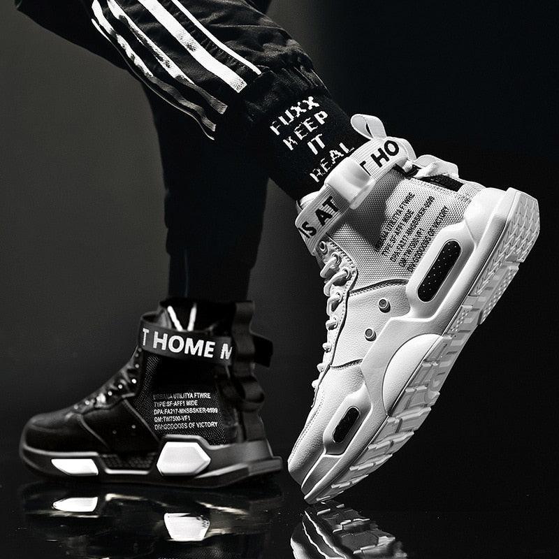 Baskets pour Homme en Cuir de Haute Qualité, Tendance, Confortables, Chaussures Décontractées pour Homme, Antidérapantes, Respirantes, pour le Basketball et la Course, de Luxe