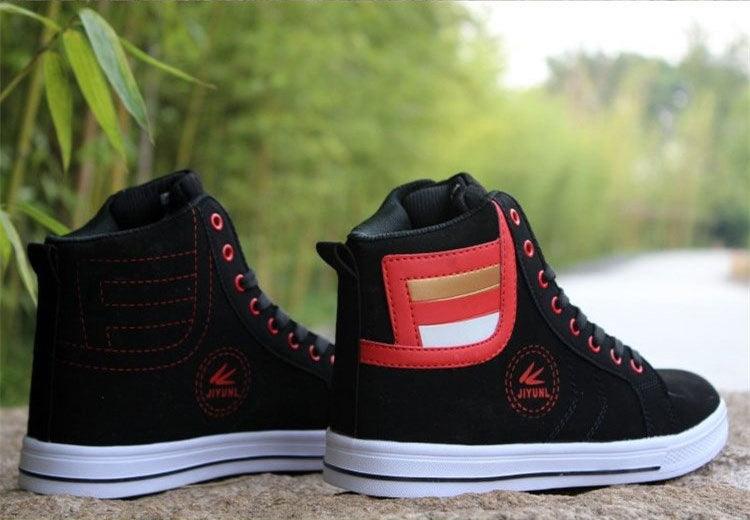 Baskets montantes pour hommes Chaussures de sport urbaines respirantes Style Hip Hop Tendance Baskets décontractées Baskets de marche confortables et respirantes pour hommes