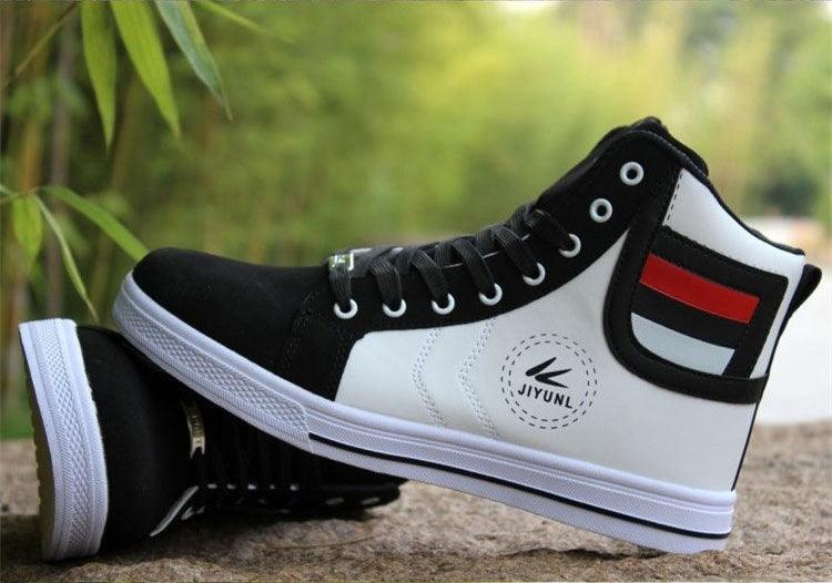 Baskets montantes pour hommes Chaussures de sport urbaines respirantes Style Hip Hop Tendance Baskets décontractées Baskets de marche confortables et respirantes pour hommes