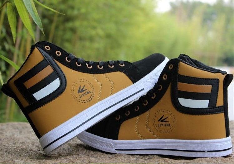 Baskets montantes pour hommes Chaussures de sport urbaines respirantes Style Hip Hop Tendance Baskets décontractées Baskets de marche confortables et respirantes pour hommes