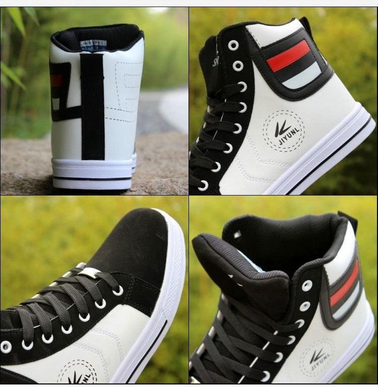 Baskets montantes pour hommes Chaussures de sport urbaines respirantes Style Hip Hop Tendance Baskets décontractées Baskets de marche confortables et respirantes pour hommes