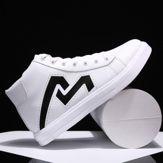 Baskets montantes pour hommes Chaussures de sport urbaines respirantes Style Hip Hop Tendance Baskets décontractées Baskets de marche confortables et respirantes pour hommes