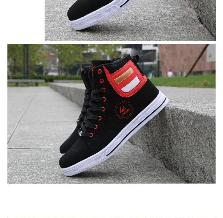 Baskets montantes pour hommes Chaussures de sport urbaines respirantes Style Hip Hop Tendance Baskets décontractées Baskets de marche confortables et respirantes pour hommes
