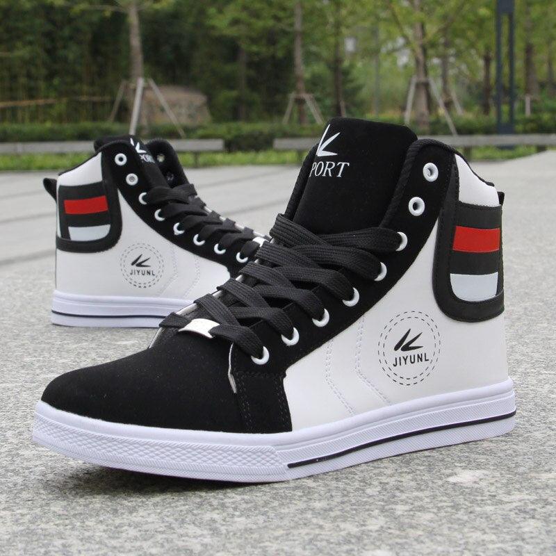 Baskets montantes pour hommes Chaussures de sport urbaines respirantes Style Hip Hop Tendance Baskets décontractées Baskets de marche confortables et respirantes pour hommes