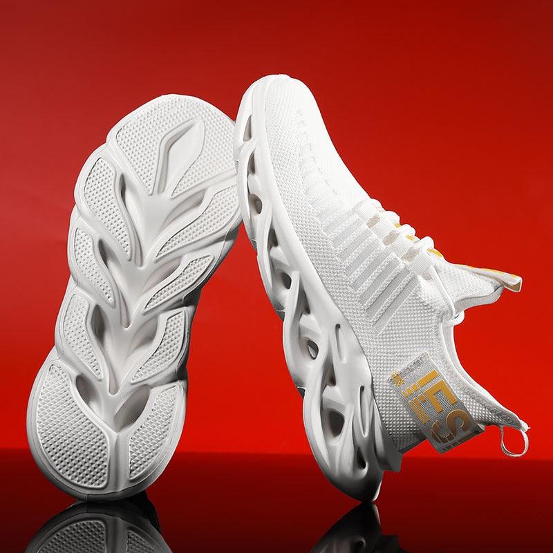 Baskets de luxe pour hommes Automne Chaussures décontractées pour hommes à lacets Respirantes Chaussures de course légères Baskets modernes Baskets tendance noires respirantes