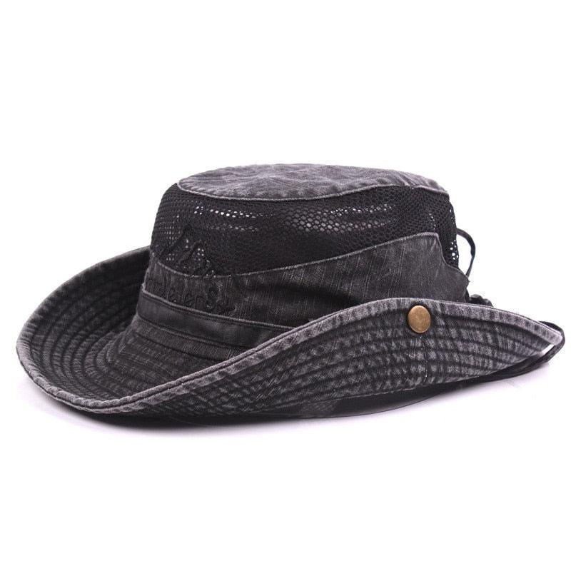Casquette de voyage d'extérieur pour homme, maille respirante, rétro, en coton, chapeau bob unisexe, chapeau de haute qualité, chapeaux de pêche, bob original, casquette de plage pour papa, bob de pêche, chapeau d'été réglable