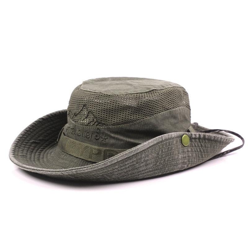 Casquette de voyage d'extérieur pour homme, maille respirante, rétro, en coton, chapeau bob unisexe, chapeau de haute qualité, chapeaux de pêche, bob original, casquette de plage pour papa, bob de pêche, chapeau d'été réglable