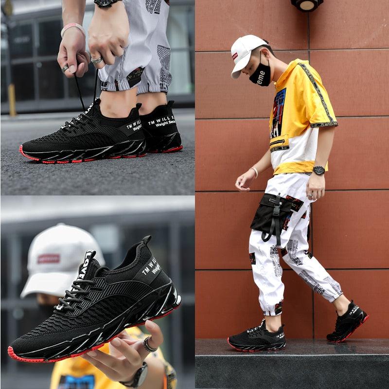 Chaussures de Course pour Hommes Antidérapantes Légères Confortables Air Sports Hommes Marche Sport Course Athlétique Antidérapante Mode Respirante Luxe Moderne Baskets d'Extérieur