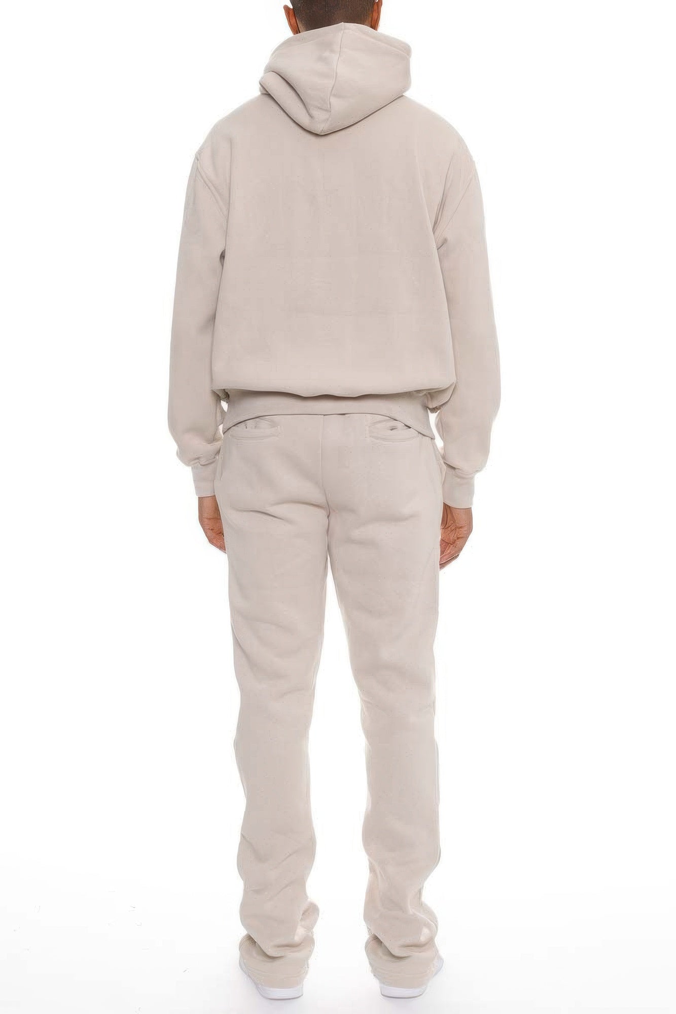 Ensemble de survêtement évasé empilé uni pour homme