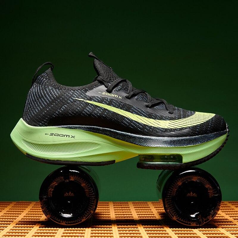 Baskets de sport légères oranges pour hommes, coussin d'air, maille, tennis, chaussures de sport d'extérieur antidérapantes, résistantes à l'usure, chaussures décontractées, course à pied, marche, baskets de basketball athlétiques pour hommes