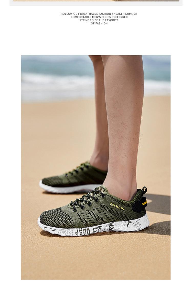Chaussures aquatiques pour hommes antidérapantes, résistantes à l'usure, respirantes, à séchage rapide, pour la pêche, légères, à séchage rapide, pour la plage et les activités aquatiques.