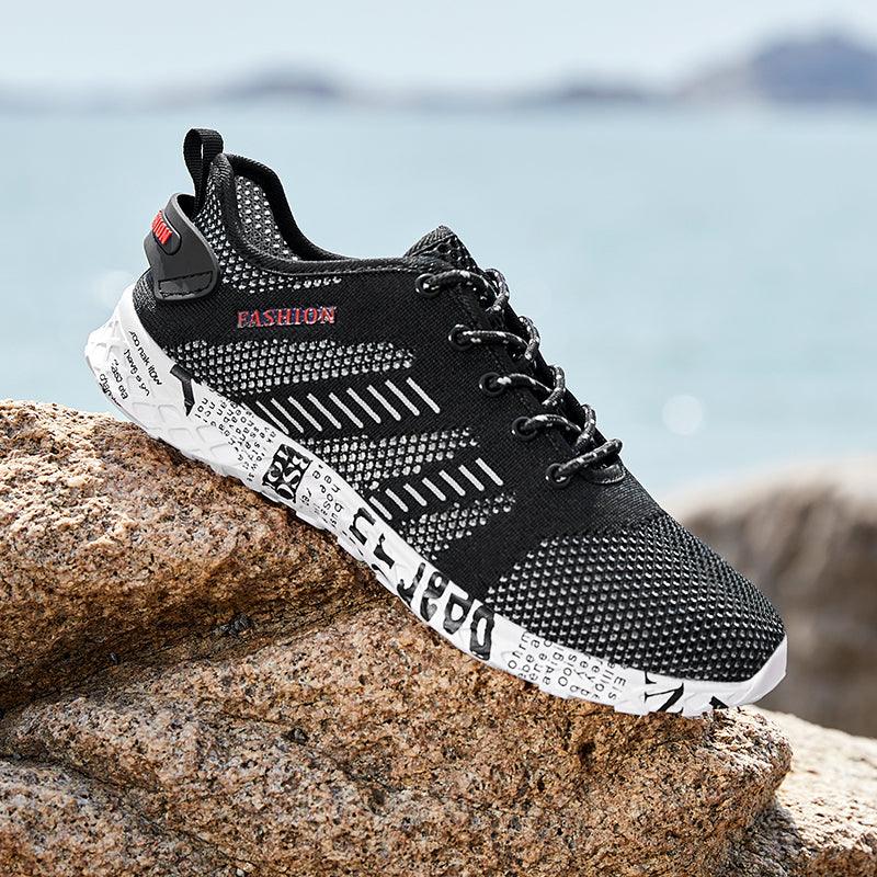 Chaussures aquatiques pour hommes antidérapantes, résistantes à l'usure, respirantes, à séchage rapide, pour la pêche, légères, à séchage rapide, pour la plage et les activités aquatiques.