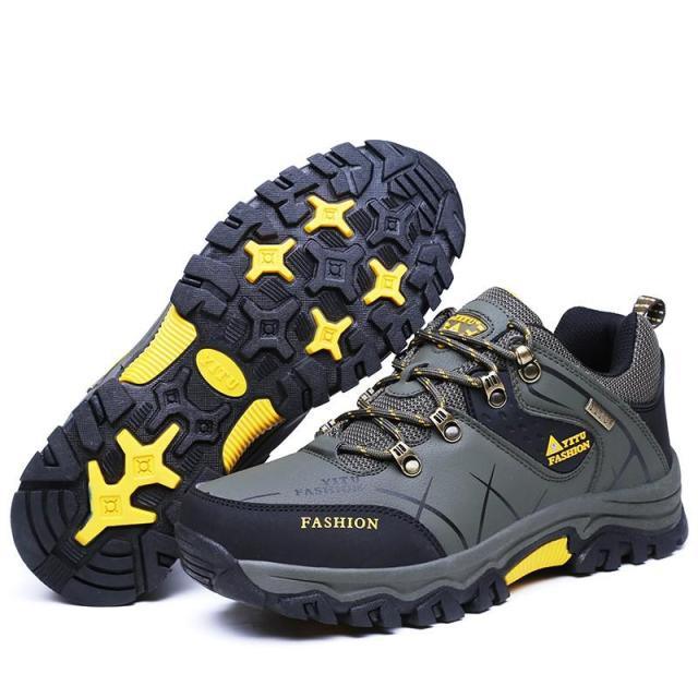 Bottes d'hiver pour hommes imperméables en cuir, très chaudes, pour le sport, la randonnée en extérieur, le travail, les voyages, le trail, l'escalade, avec lacets, antidérapantes, imperméables et résistantes pour l'extérieur