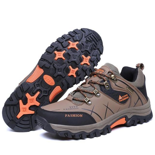 Bottes d'hiver pour hommes imperméables en cuir, très chaudes, pour le sport, la randonnée en extérieur, le travail, les voyages, le trail, l'escalade, avec lacets, antidérapantes, imperméables et résistantes pour l'extérieur