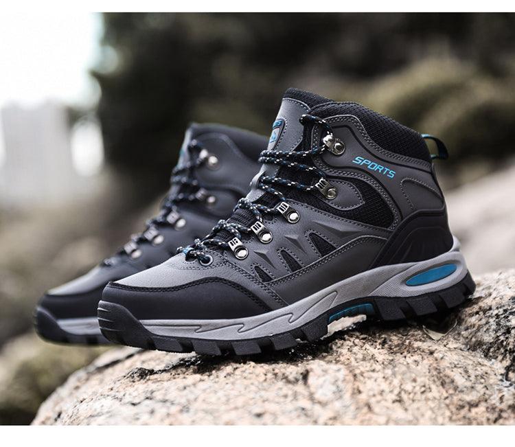 Bottes montantes homme femme, chaussures décontractées, bottes de randonnée d'extérieur respirantes, bottes de randonnée antidérapantes, résistantes à l'usure, avec ombrage, chaussures en cuir respirantes et antidérapantes