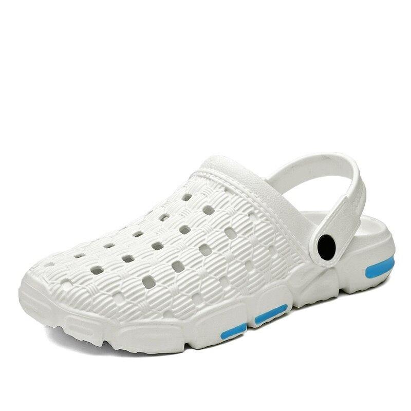 Hommes Chaussures d'été à trous Caoutchouc Plastique Unisexe Chaussures de jardin Chaussures de plage plates Sandales pour hommes Chaussons d'extérieur Intérieur Sandales légères Sabots de jardin Chaussures de randonnée Chaussures d'eau et de plage