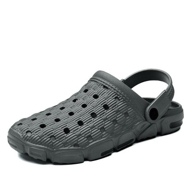 Hommes Chaussures d'été à trous Caoutchouc Plastique Unisexe Chaussures de jardin Chaussures de plage plates Sandales pour hommes Chaussons d'extérieur Intérieur Sandales légères Sabots de jardin Chaussures de randonnée Chaussures d'eau et de plage