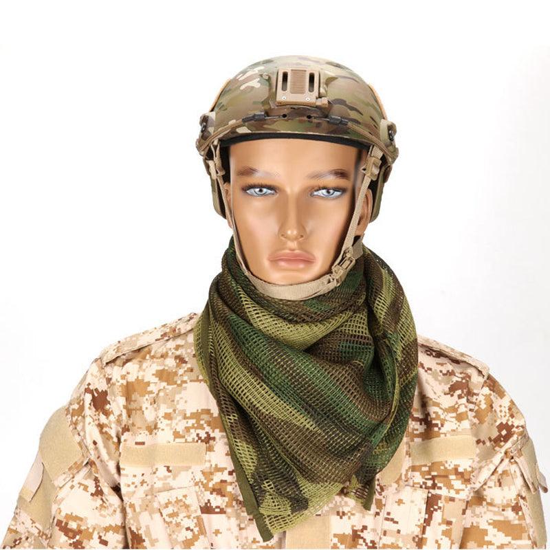 Homme Tactique Militaire Keffieh Filet Maille Cou Écharpe Shemagh Foulard Visage Bandana Tenue Bandeau Noir Moto Cagoule Hiver Sport Pêche Polaire Cache-Cou Coupe-Vent Anti-Poussière Masque Visage Écharpe Homme Chasse Ski Randonnée