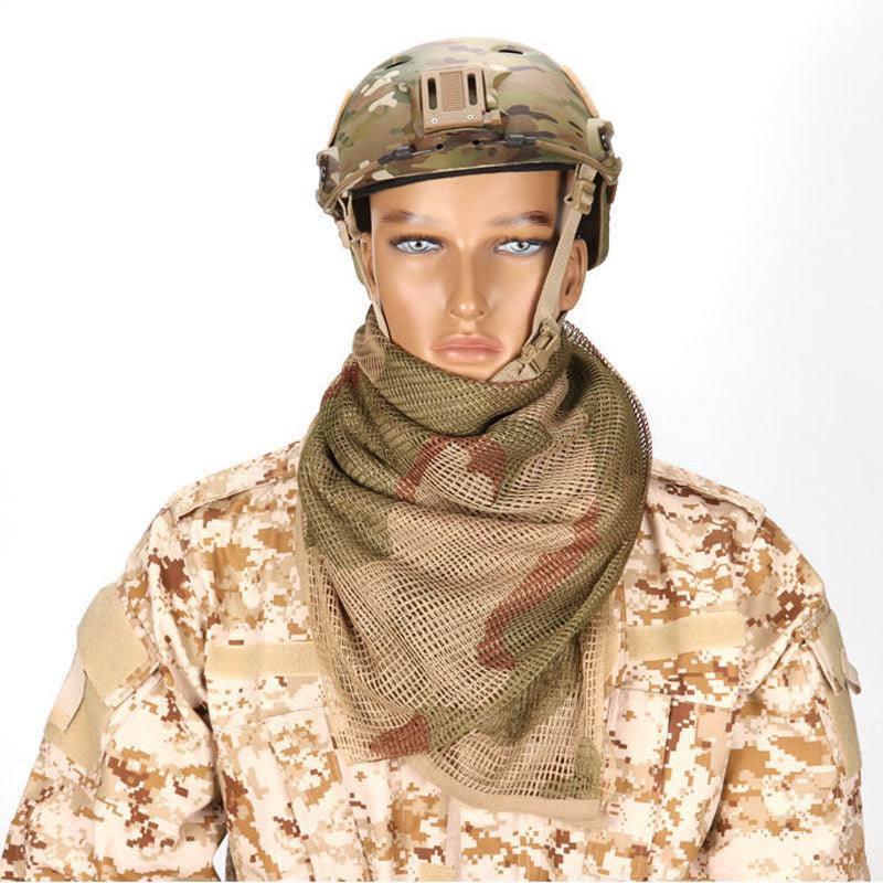 Homme Tactique Militaire Keffieh Filet Maille Cou Écharpe Shemagh Foulard Visage Bandana Tenue Bandeau Noir Moto Cagoule Hiver Sport Pêche Polaire Cache-Cou Coupe-Vent Anti-Poussière Masque Visage Écharpe Homme Chasse Ski Randonnée