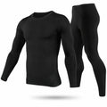 Ensemble de sous-vêtements thermiques pour hommes - Pantalon et haut à manches longues