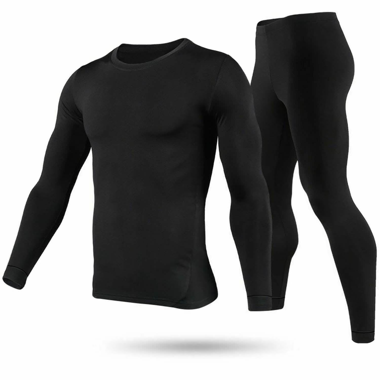 Ensemble de sous-vêtements thermiques pour hommes - Pantalon et haut à manches longues