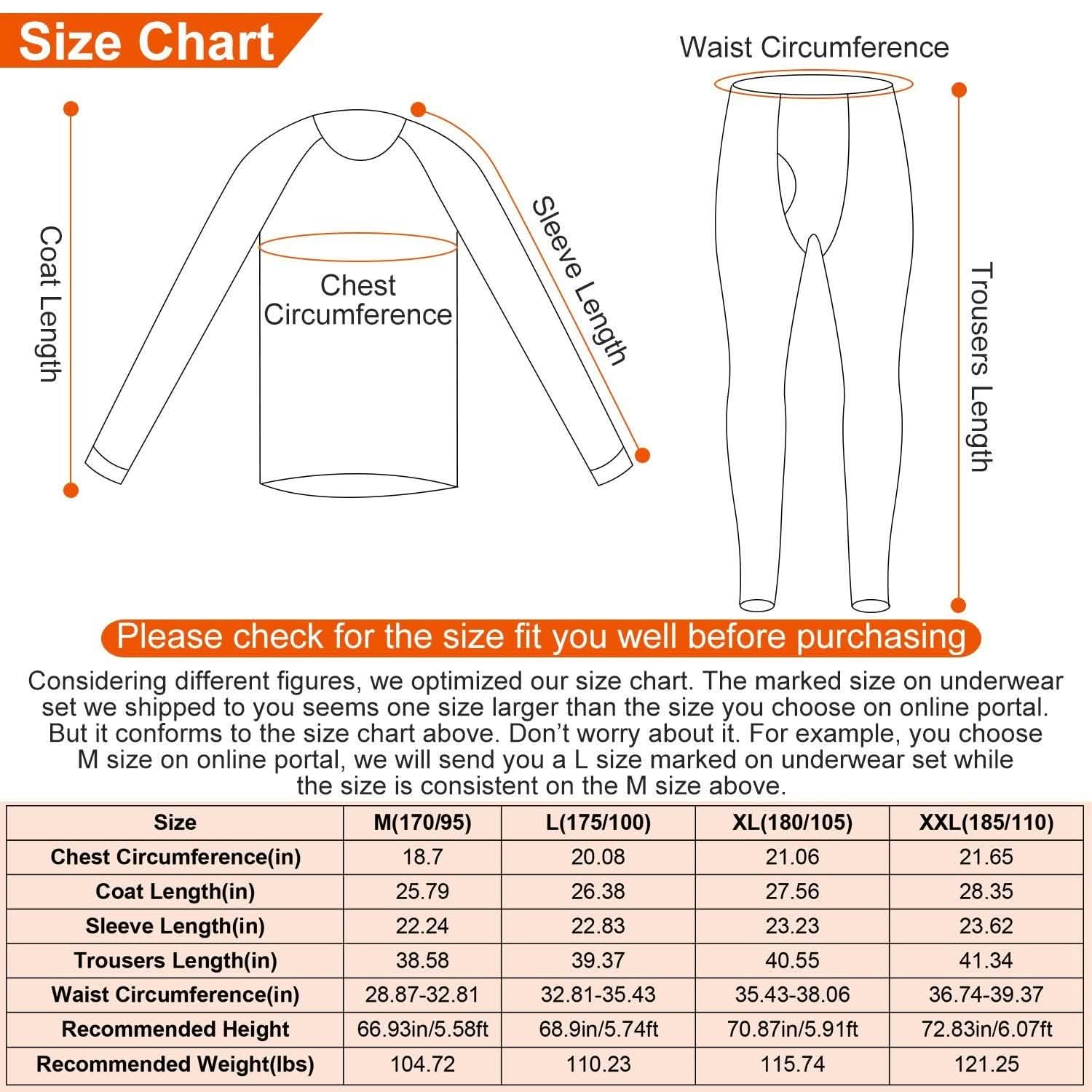 Ensemble de sous-vêtements thermiques pour hommes - Pantalon et haut à manches longues