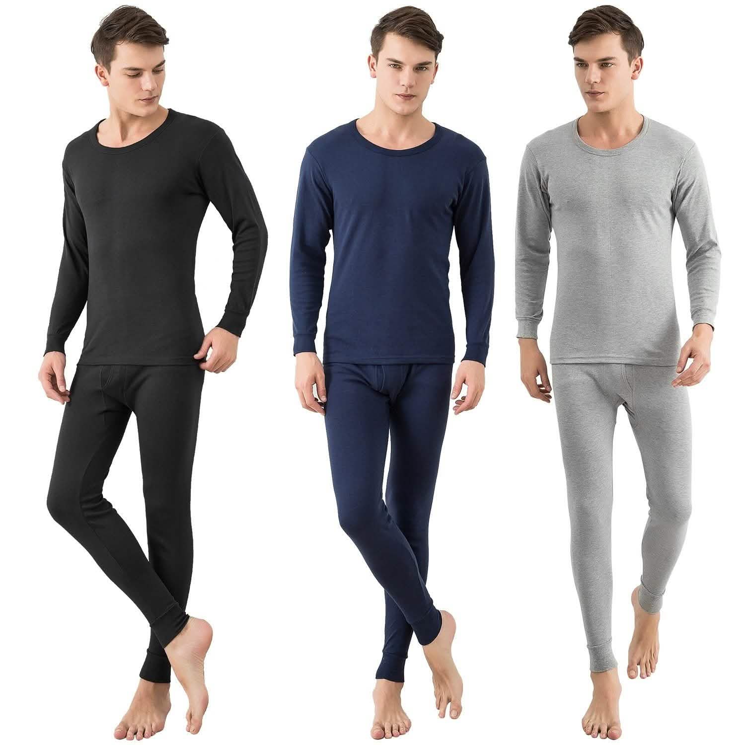 Ensemble de sous-vêtements thermiques pour hommes - Pantalon et haut à manches longues