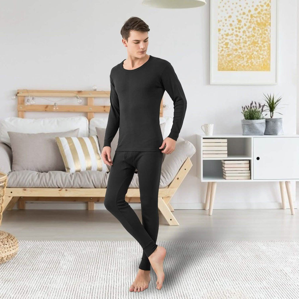 Ensemble de sous-vêtements thermiques pour hommes - Pantalon et haut à manches longues