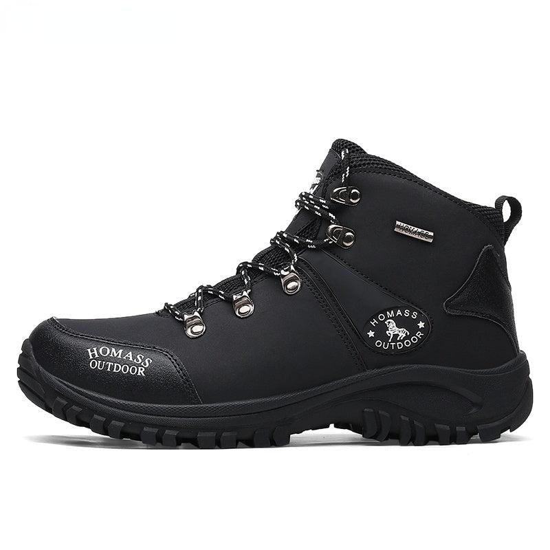 Bottes de Randonnée Étanche Respirantes pour Hommes, Bottes Tactiques de Combat, Nouvelles Chaussures d'Escalade d'Extérieur, Bottes d'Hiver Antidérapantes Doublées de Fourrure, Chaussures de Marche en Cuir pour Hommes