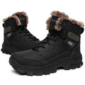 Bottes d'hiver pour hommes, imperméables en cuir, de haute qualité, pour l entraînement, antidérapantes, chaudes, imperméables, mi-mollet, pour la randonnée en extérieur, avec doublure entièrement fourrée.