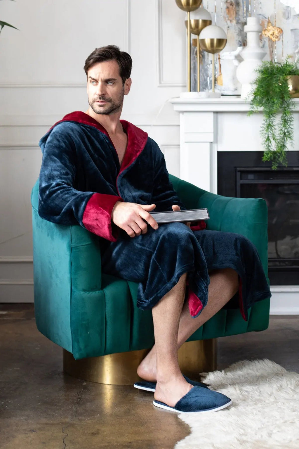 Robe de chambre pour homme à capuche – Confort douillet ultra-doux pour le quotidien