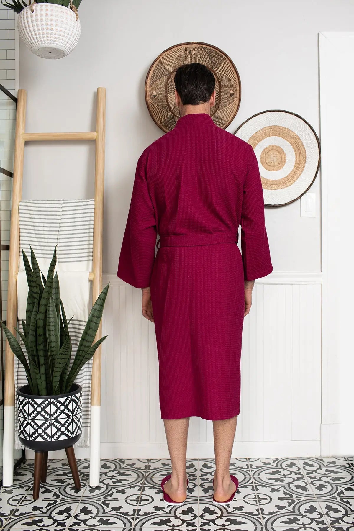 Peignoir gaufré pour homme - Absorbant, Léger