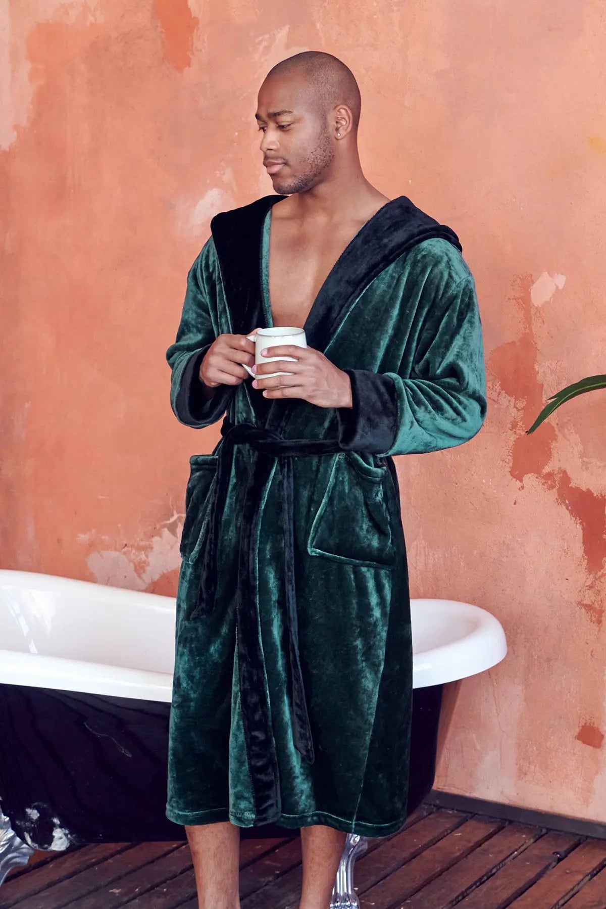 Robe de chambre pour homme à capuche – Confort douillet ultra-doux pour le quotidien