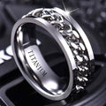 Bague pour hommes en acier de titane de 8 mm