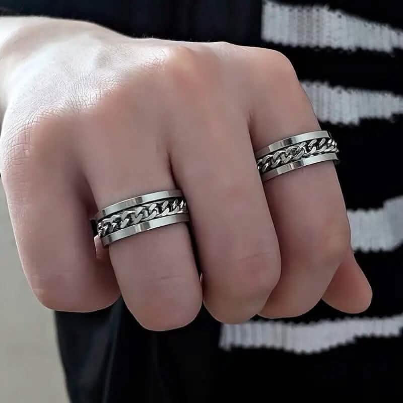 Bague pour hommes en acier de titane de 8 mm