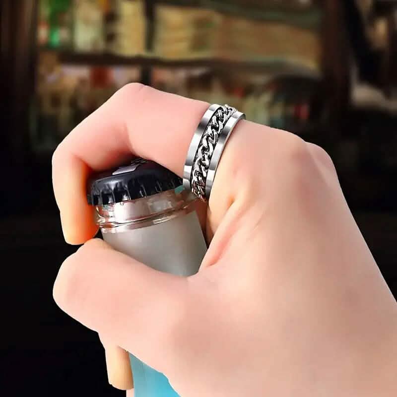 Bague pour hommes en acier de titane de 8 mm