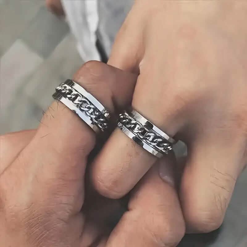 Bague pour hommes en acier de titane de 8 mm