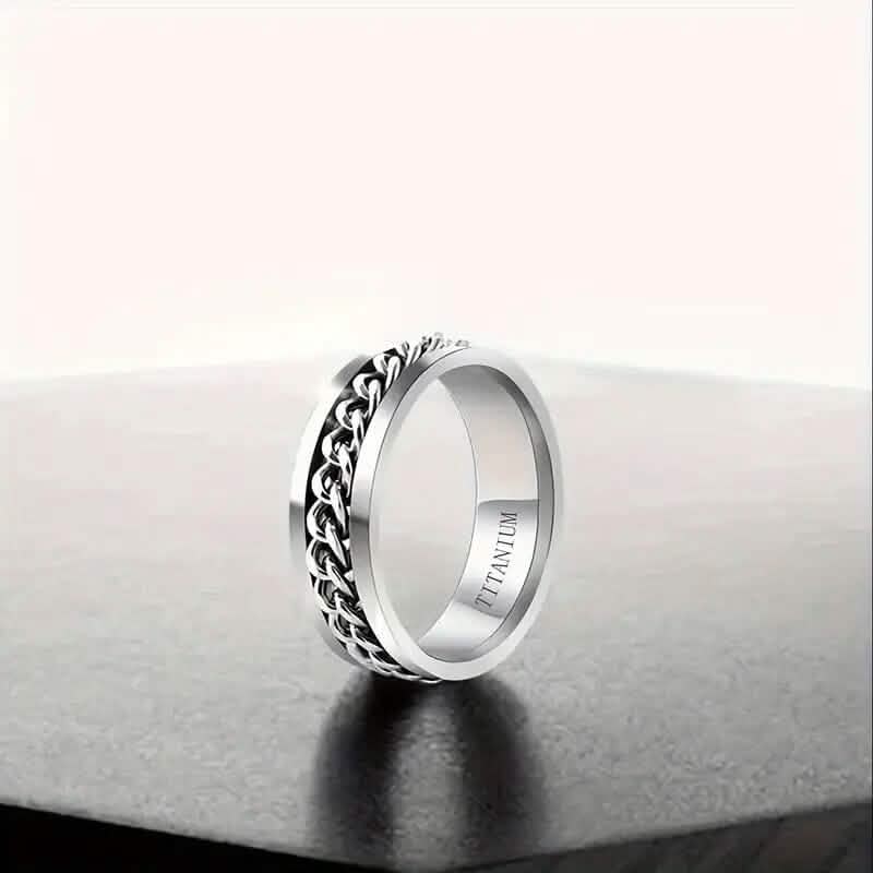 Bague pour hommes en acier de titane de 8 mm