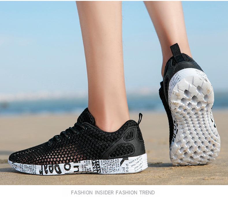 Chaussures d'eau respirantes à séchage rapide pour hommes, chaussures de pêche et de pataugeoire, baskets d'eau ultra-légères et respirantes, chaussures de marche antidérapantes, baskets de sport à la mode